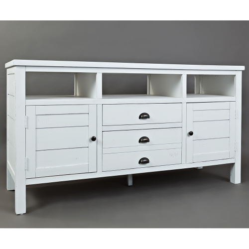 Artisan's Craft 60" TV Stand Media Console in Weathered White